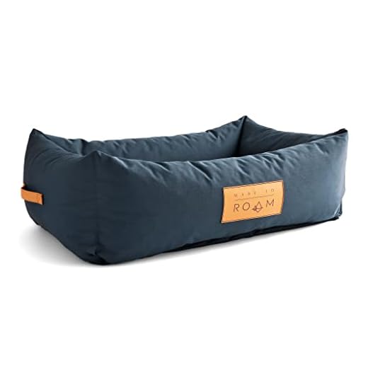MADE TO ROAM Premium Lunar Bed - Durable Water-Resistant Washable Oxford Fabric with Shredded Memory Foam Dog Bed for Medium and Large Dogs (Colorado Nightsky, Large)