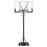 Portable Basketball Hoop Goal System Outdoor Indoor, 7.5-10 Ft. Height Adjustable 44in Backboard Wea
