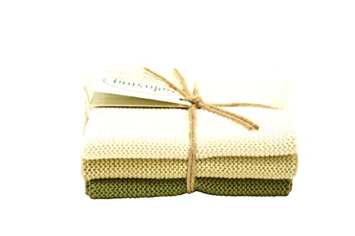 Solwang Putzlappen Olive Kombi gestrickt Wischlappen Baumwolle Wischtücher Edelstahl …