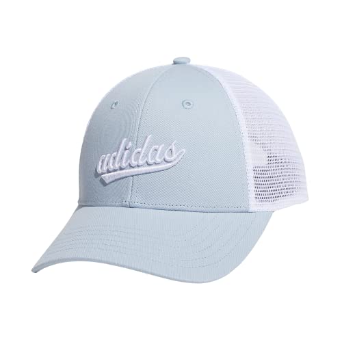 adidas Women's Mesh Trucker Hat, Wonder Blue/White, One Size
