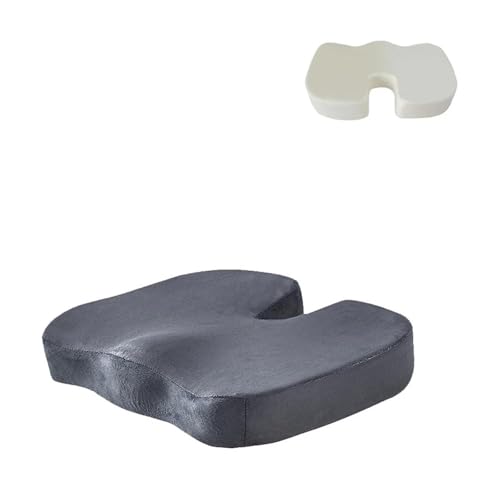 MUSM Travel Seat Cushion - Memory Foam U-Shaped Pillow fit for Car, Office, and Chair - Orthopedic Hip Support and Massage Pad