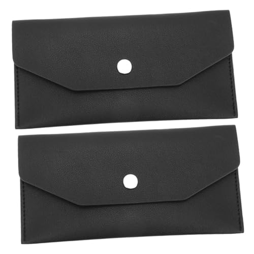 2Pcs PU Leather Envelop Wallet for Women Long Clutch Pouch for Cash Elegant Durable Design Various Occasions