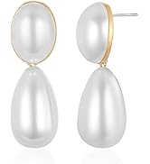 ENSKEFEN Pearl Earrings for Women Freshwater Pearl Drop Dangle Earrings Wedding Jewelry Gift