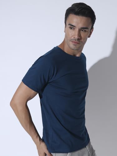 Image of Round Neck Half Sleeve Pure Cotton T-Shirt