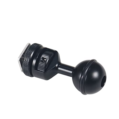 FEICHAO 2,5 cm (1 Zoll) Kugelhalterung, verstellbarer Adapter mit Kaltschuhsockel für Unterwasser-Kamerahülle, Videoblitz (Kit A)
