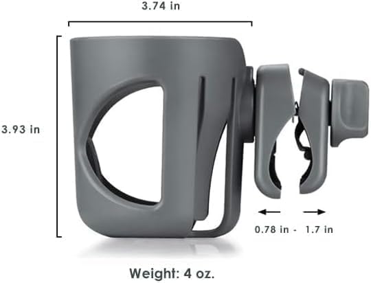 Miniatura 7 de Nuevo portavasos se adapta a la mayoría de los rodillos, Medline, etc. (ancho máximo del mango 1.7 pulgadas) fuerte ajuste seguro. Rotación de 360