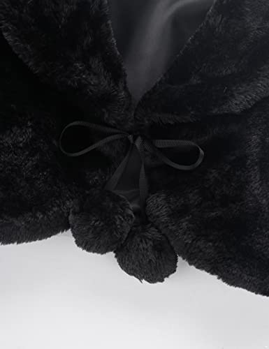 Kids Girls Winter Faux Fur Long Sleeve Bolero Shrug Party Wedding Flower Dress Coat Sweater Cardigan4