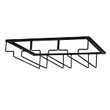 ✔ Ahorro de espacio: el diseño compacto y elegante ahorra espacio, le ofrece una cocina, gabinete o minibar de estilo moderno y ordenado. Nuestro estante para copas de vino utiliza el espacio debajo de su gabinete como almacenamiento de sus copas de vino, lo que ocupa poco espacio.