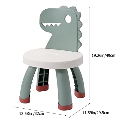 Veemoon Bathroom Stool Toddler Chair Plastic Kids Cartoon Dinosaur Chair Lightweight Activity Chair For Playroom Nursery Birthday Green Toilet Stool #TOP2