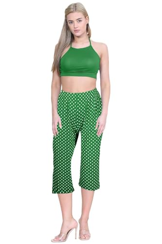 Hamishkane® Elasticated Waist Wide Leg Culottes For Women Printed 3/4 Length Culottes Shorts | Elegant Women's Shorts For Uk Summer