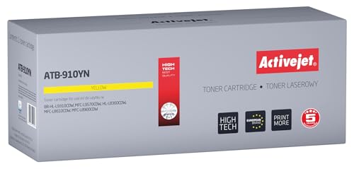 Activejet ATB-910YN Toner (Replacement Brother TN-910Y Supreme 9000 Pages Yellow)