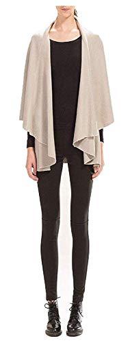 Look By M Women's Draped 4 in 1 Multi Ways Basic Shawl Vest (Stone Grey)