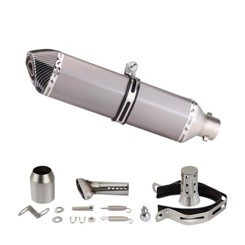 Silencieux d'échappement hexagonal contre le bruit excessif, inox 470 mm avec chicane amovible
