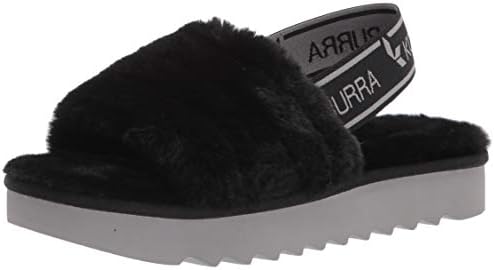 Koolaburra by UGG Women's Fuzz'n Ii Slipper, Black, 8 US