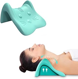 Ledeak Neck Stretcher, Neck Traction Neck and Shoulder Relaxer Traction Pillow Chiropractic Pillow Neck Support, Cervical Traction Device for TMJ Pain Relief Cervical Spine Alignment(Green)