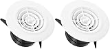 XYWHPGV Presa d'aria da 2,95 pollici Uscita di scarico a feritoia rotonda Altezza 2,66 pollici per la ventilazione della cucina 'ufficio del bagno, plastica ABS, bianco, 2 pezzi(56ab6 9dbe1 9b3b7 71