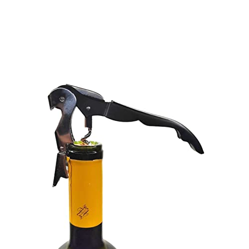 ABRIDOR DE VINHO 2 ESTÁGIOS, EM AÇO INOX PROFISSIONAL, SACA ROLHA, GARRAFA