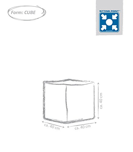 SITTING POINT only by MAGMA Sitzsack Scuba Cube 40x40x40cm Khaki (Outdoor) – Bild 5