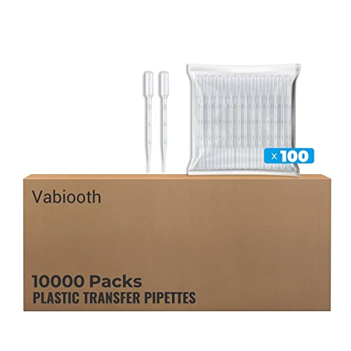 10000Pcs 3mL Disposable Plastic Transfer Pipettes Calibrated Dropper for Science Experiment, Art, and DIY - Easy-to-Use and Safe