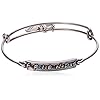 Alex-and-Ani-Friends-Logo-Bar-Charm-Bangle Alex and Ani Collaborations Friends Logo Bar Expandable Bangle for Women, Rafaelian Silver Finish, 2 to 3.5 in