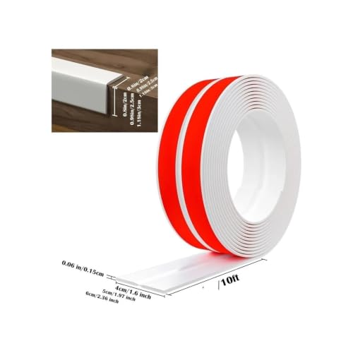 Moldura autoadhesiva gris 6cm x 3m protector de esquinas para pared y encimeras 4