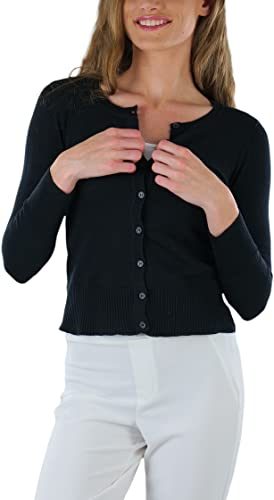 Image of ToBeInStyle Women's Long Sleeve Button Down V-Neck Cardigan