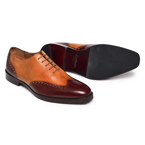 Image of Lethato Handcrafted Wholecut Oxford Men's Genuine Leather Lace Up Dress Shoes