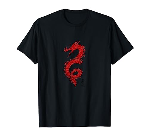 Red Firedrake Drago cinese design, kung fu, tai
