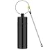 iSnuff Aluminum Vial Pill Box Case Bottle with Snuff Tiny Spoon Cache Holder Airtight Keychain Container (Black)