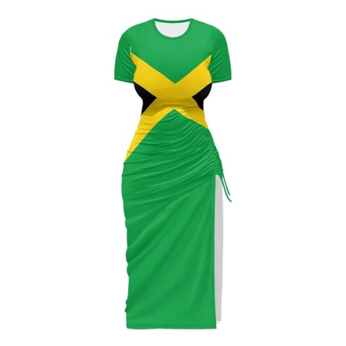 Image of Short Sleeve Dress for Women,Sexy Bodycon Dress,Plus Size Slit Dress,String Design s-4xl