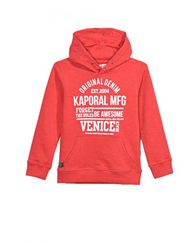 Sweat garçon Kaporal Riba rouge pull col rond en coton pour ado