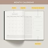 2026 Diary in Faux Leather - 2026 Diary A5 Week to View - 160 Pages, Daily Sections, Goals, Planning, Calendars, To Do Lists, Gold Foiling, A5 Week to View 2026 Planner (Forest) - Image 8