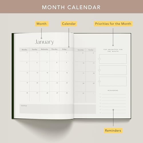 2026 Planner Diary with 320 Pages, Vegan Leather Diary with Daily, Weekly and Monthly Planning, 2026 Planner A5 Week to View, Selfcare, Goals, Dreams, Yearly Notebook, A5 Planning Journal (Burgundy) - Image 7