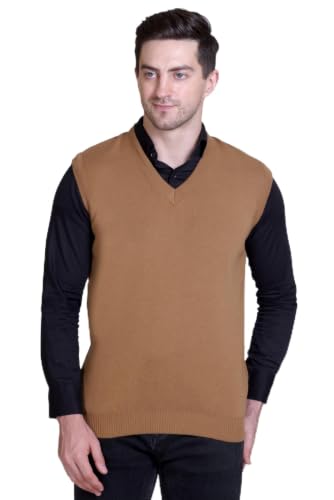 Image of URBANROCK Mens Woolen V-Neck Sleeveless Sweaters for Winter wear