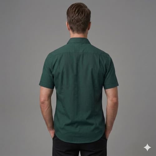 Image of Appel Touch Men's Cotton Blend Formal Shirt Half Sleeves