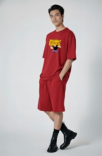 Image of Men's Cotton Oversized Fit Oversized Baggy Fit Drop Shoulder Cool and Stylish