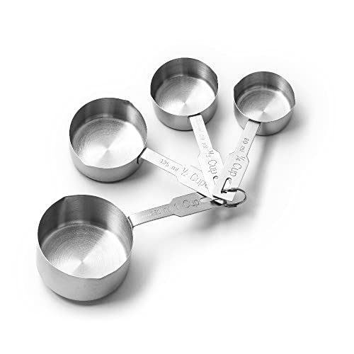 Forgast Cuillères à mesurer | Ensemble 4 pièces | Cuillères à mesurer en acier inoxydable | Essentiel dans chaque cuisine | Inox | Pour ingrédients...