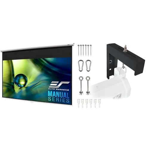 Pantalla manual Elite Screens 100 pulgadas con soportes L