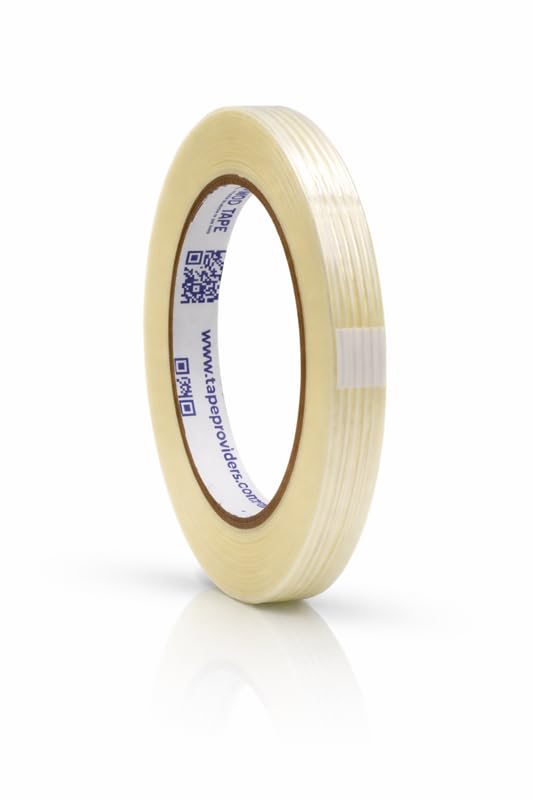 WOD UFST39 Fiberglass Reinforced Filament Strapping Tape, 1/2 inch x 60 yds. 4 Mil, Filaments Run Lengthwise