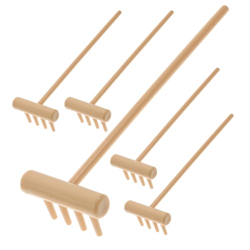 Angoily 6 Piezas rastrillo de Arena Mini rastrillos de Arena Zen pequeño para Jardines Room Decor Funny Present Herramientas de rastrillo Zen Micro rastrillos de el plastico Yellow