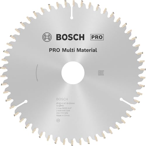 Per tutti i materiali Bosch 2608640509 Lama Circolare Multi-Material, 190 x 30, 54D