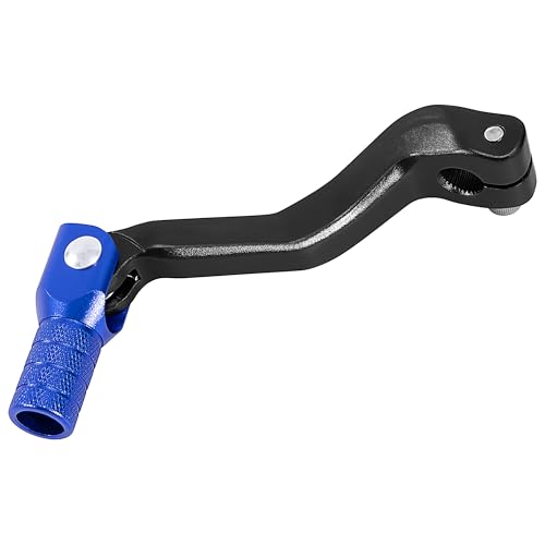 Tunejoy Levier de Vitesses de Moto Selecteur de Vitesse Pliant en Aluminium pour Motocross ATV Pit Bike Motocross 4 Stroke 50cc 70cc 90cc 119x52mm Noir + Bleu