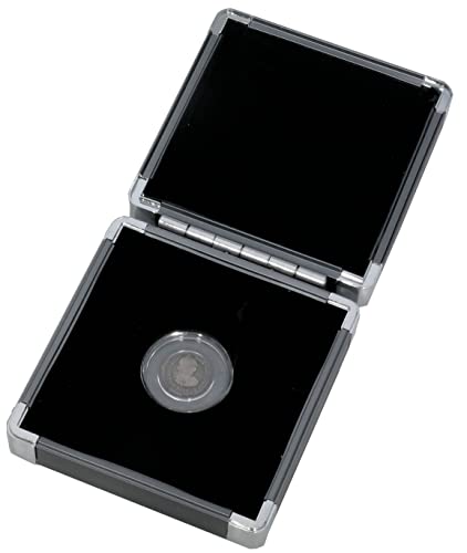 Caja exhibidora de aluminio gris para moneda miniatura 4