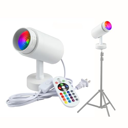 Carrotech Photography Spotlight Video Lighting RGB Multicolor Continuous Output Lighting for Camera Studio Vlogging YouTube TikTok (White)