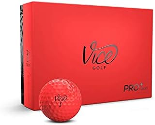 Vice Pro Plus Golf Balls, Red (Package May Vary)