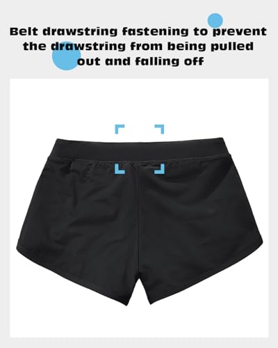 AIMPACT Mens Short Swim Trunks Quick Dry Beach Board Shorts 80s 90s Summer Vintage Swimwear with Lining Swimming Suits2