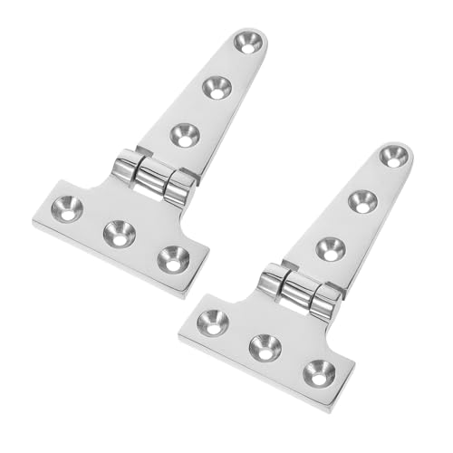 Balacoo 2Pcs Heavy Duty Stainless Steel T Shaped Hinges for Use for Boat Yacht and Furniture Installations Durable Stainless Steel Construction