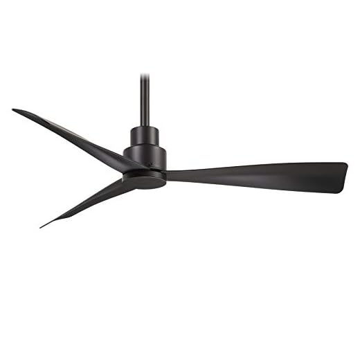 Minka-Aire F786-CL Simple 44 Inch Outdoor 3 Blade Ceiling Fan with DC Motor in Coal Finish