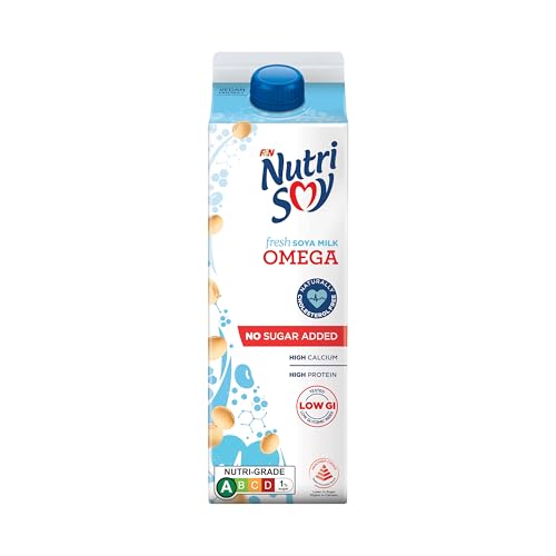 Nutrisoy Fresh Soya Milk Omega No Sugar Added 1L - Chilled