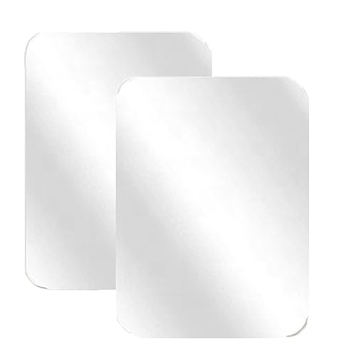 2 specchietti magnetici per armadietti scolastici, piccoli specchi rettangolari in vero vetro, accessori per il trucco, per ragazze, bagno, casa, frigorifero, ufficio, 10 x 15 cm.